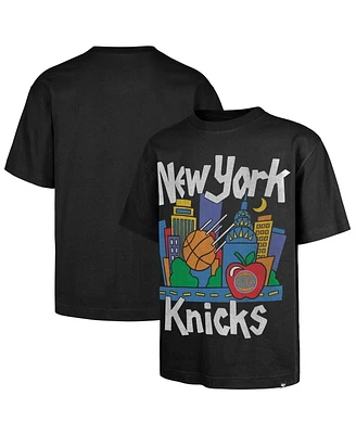 '47 Brand Men's Black New York Knicks Sigma Foundation Premium Heavyweight T-Shirt