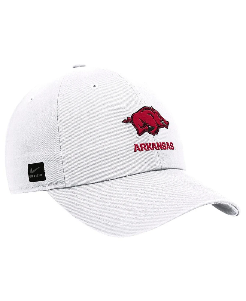 Nike Men's White Arkansas Razorbacks 2025 On-Field Club Adjustable Hat