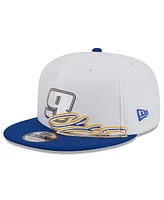 New Era Men's White/Blue Chase Elliott 9FIFTY Snapback Hat
