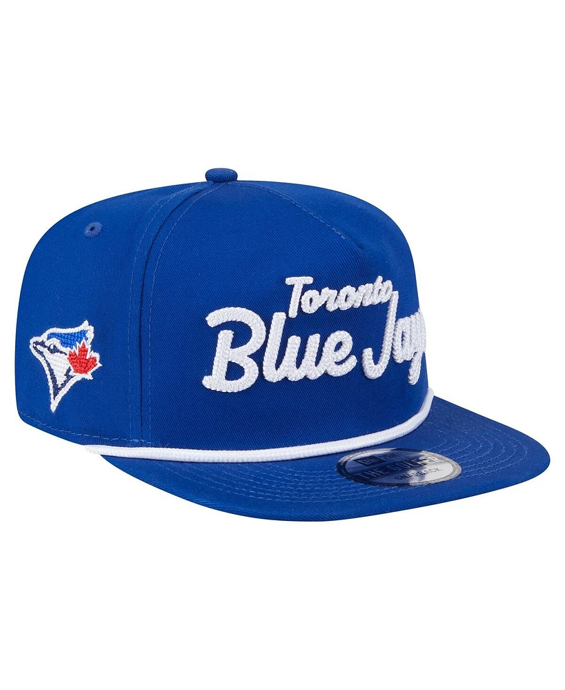 New Era Men's Royal Toronto Blue Jays Team Text Golfer Snapback Hat