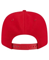 New Era Men's Red Cincinnati Reds Circle Patch 9SEVENTY Stretch-Snap Hat