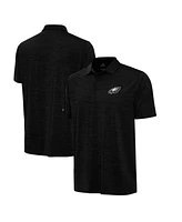 Antigua Men's Heather Black Philadelphia Eagles Layout Polo Shirt