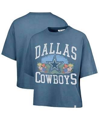 '47 Brand Women's Navy Dallas Cowboys Florentina Montauk Cropped T-Shirt