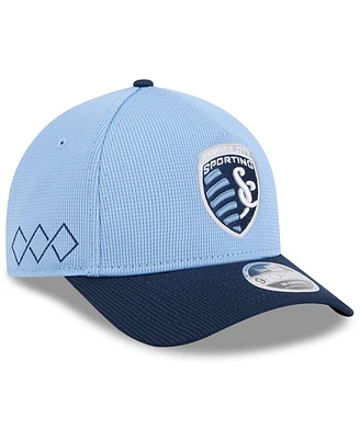 New Era Men's Light Blue Sporting Kansas City 2025 Jersey Hook 9FORTY M-Crown Adjustable Hat