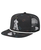 New Era Men's Black Los Angeles Angels Gummy Golfer Trucker Adjustable Hat