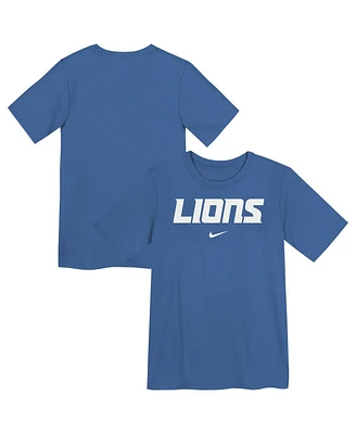 Nike Preschool Blue Detroit Lions Wordmark T-Shirt