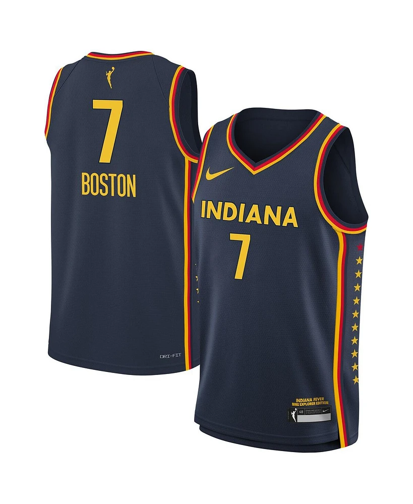 Nike Big Boys and Girls Aliyah Boston Navy Indiana Fever Explorer Swingman Jersey