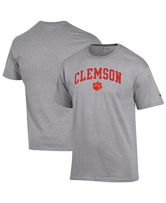 Champion Men's Heather Gray Clemson Tigers Arched Logo T-Shirt