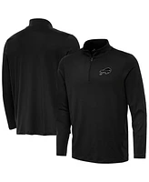 Antigua Men's Black Buffalo Bills Reprocess Quarter-Zip Sweatshirt