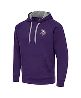 Antigua Men's Purple Minnesota Vikings Brushed Carbon Victory Pullover Hoodie