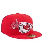 New Era Men's Red Kansas City Chiefs State Stitch 59FIFTY Fitted Hat