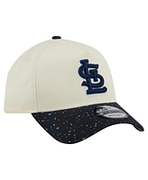 New Era Men's Cream St. Louis Cardinals Speckle A-Frame 9FORTY Adjustable Hat