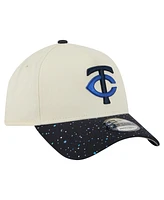 New Era Men's Cream Minnesota Twins Speckle A-Frame 9FORTY Adjustable Hat