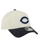 New Era Men's Cream Cincinnati Reds Speckle A-Frame 9FORTY Adjustable Hat