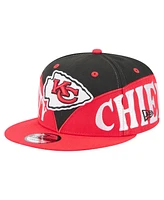 New Era Men's Black/Red Kansas City Chiefs Split 9FIFTY Snapback Hat