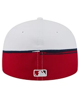 New Era Men's Red/White Washington Nationals Paint Stroke 59FIFTY Fitted Hat