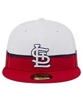 New Era Men's Red/White St. Louis Cardinals Paint Stroke 59FIFTY Fitted Hat
