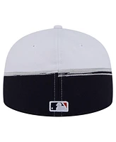 New Era Men's Navy/White Detroit Tigers Paint Stroke 59FIFTY Fitted Hat