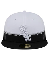 New Era Men's Black/White Chicago White Sox Paint Stroke 59FIFTY Fitted Hat