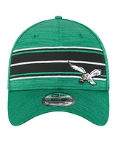 New Era Men's Kelly Green Philadelphia Eagles Stripes 39THIRTY Flex Hat