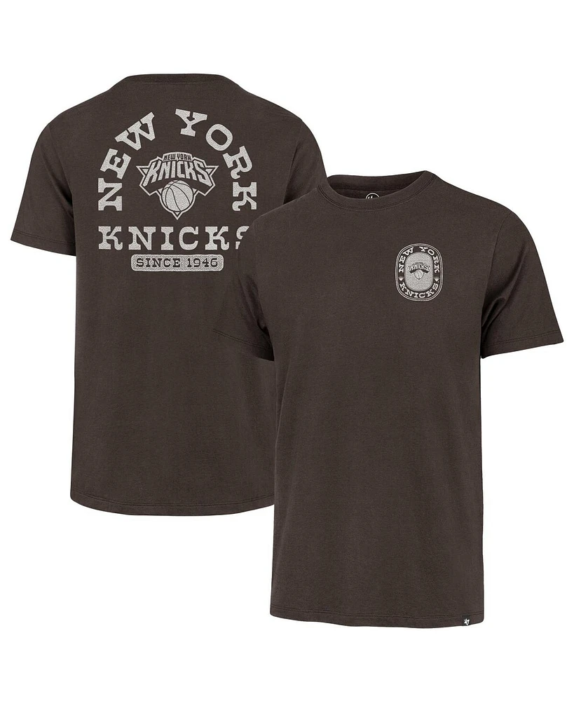 '47 Brand Men's Brown New York Knicks Back Canyon Franklin T-Shirt