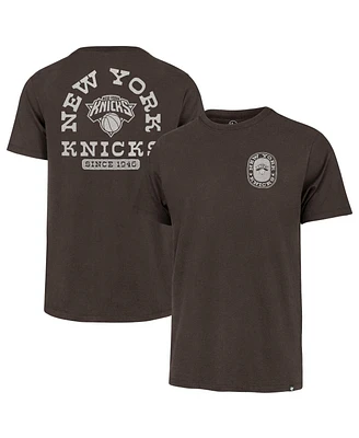 '47 Brand Men's Brown New York Knicks Back Canyon Franklin T-Shirt