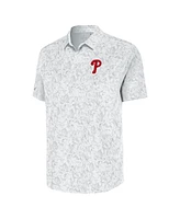 Antigua Men's White Philadelphia Phillies Lush Button-Up Shirt
