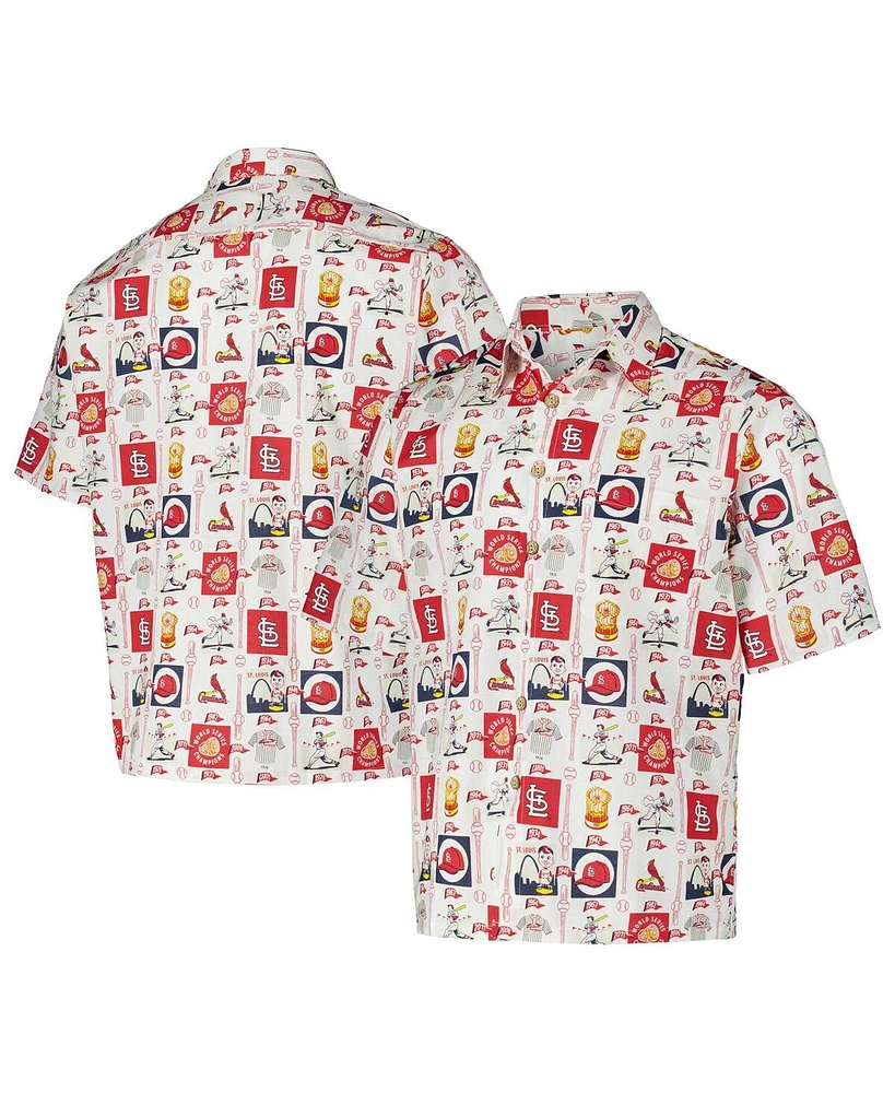 Reyn Spooner Men's White St. Louis Cardinals Champions Scenic Button-Up Shirt