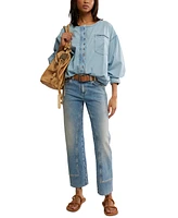 Free People Women's Denim Dreaming Pullover