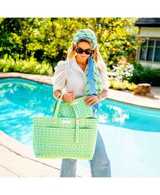 Evelyn Kate Georgia Mirror Collection Artist Designed Quilted Tote Pouch Coordinating Silk Scarf Wrap Sarong Fabric Loop Keychain Accessories