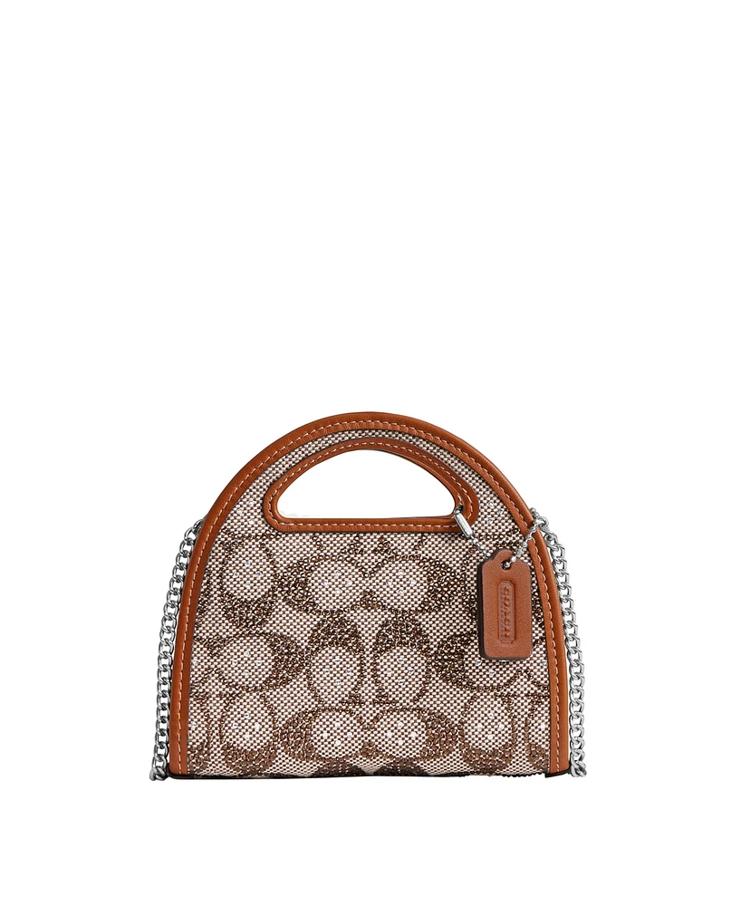 Coach Crystal Top Handle Card Case Wallet