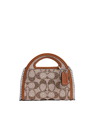 Coach Crystal Top Handle Card Case Wallet
