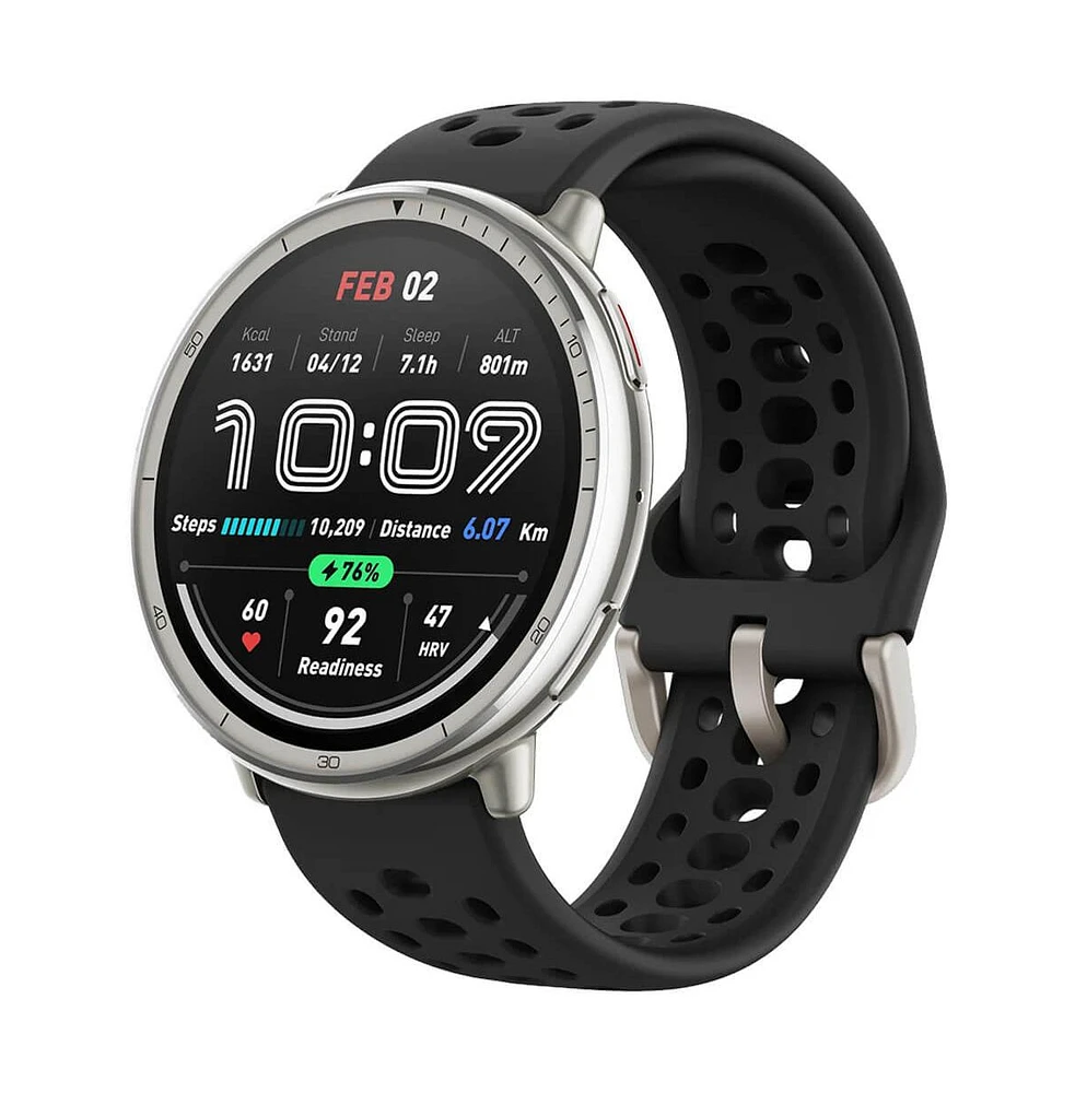 Amazfit Active 2 Smart Watch - Black Sport Silicone