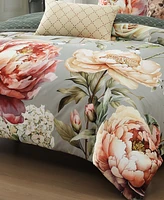 Bebejan Whispering Willows 100% Cotton Sateen 5 Piece Queen Size Reversible Comforter Set