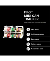 Fifo Countertop Mini Can Tracker Holds 30 10 to 24 Oz Can Sizes, Usa Made, White