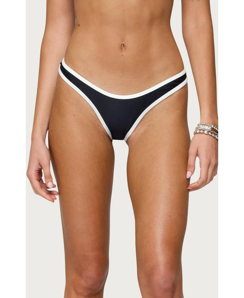 Edikted Women's Dina Contrast Bikini Bottom
