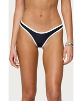 Edikted Women's Dina Contrast Bikini Bottom
