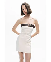 Nocturne Women's Belt Detailed Mini Dress