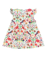 Mixed Up Clothing Baby Girls Vestito Dress Set - Animal Arabesque
