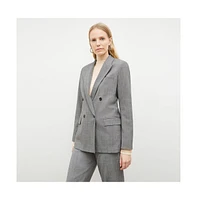 M.m.LaFleur Women's O'Hara Boyfriend Blazer - Sharkskin