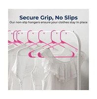 SereneLife 150 Pack Plastic Hangers – Non-Slip, Space-Saving, Durable & Strong for Shirts, Sweaters, Hoodies, Kids Clothes & Dresses, Ultra-Thin