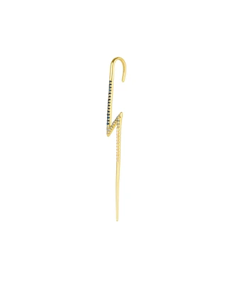 Spero London True Lightning Gemstones Sterling Silver Bolt Ear Crawler