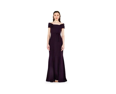 Amri Women's Off-The-Shoulder Mermaid Gown Crepe