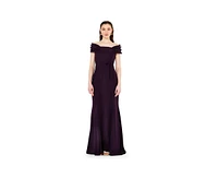 Amri Women's Off-The-Shoulder Mermaid Gown Crepe