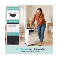 SereneLife Portable Air Conditioner & Heater - 8000 Btu (Ashrae) Compact A/C Unit with Cooling, Heating, and Wi-Fi Function (White)