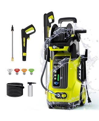Sugift 5000 Psi 3.5 Gpm Cold Water Electric Pressure Washer with 5 Quick-Connect Nozzles and Foam Cannon