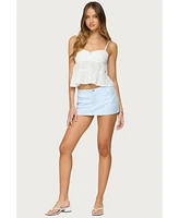 Edikted Women's Tamora Eyelet Babydoll Tank Top