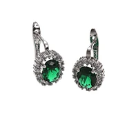 Sohi Women's Crystal Hoop Earrings