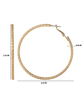Jessica Simpson Omega Gold-Tone Statement Hoop Earrings