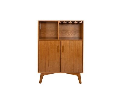 Casainc 31.5" Cabinet with Wine Glass Holder & Wine Rack & Adjustable Shelf